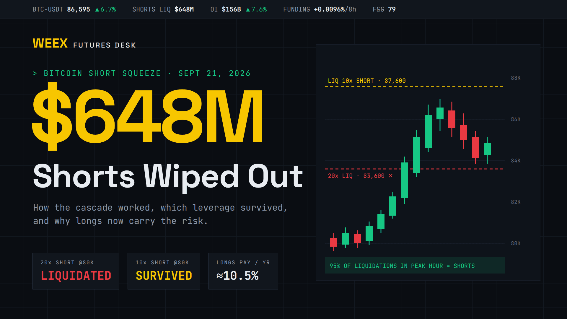 Bitcoin Short Squeeze Explained: Inside the $648M Sept 21 Wipeout