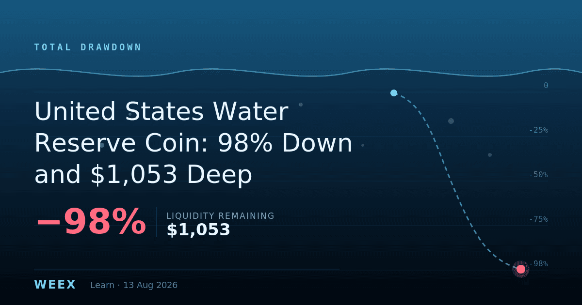 United States Water Reserve (USWR) 代幣：暴跌 98%，深度僅 1,053 美元