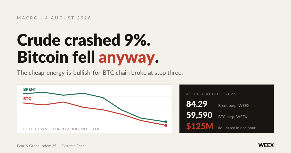 Oil Prices and Bitcoin: Why a 9% Crude Crash Didn't Lift BTC