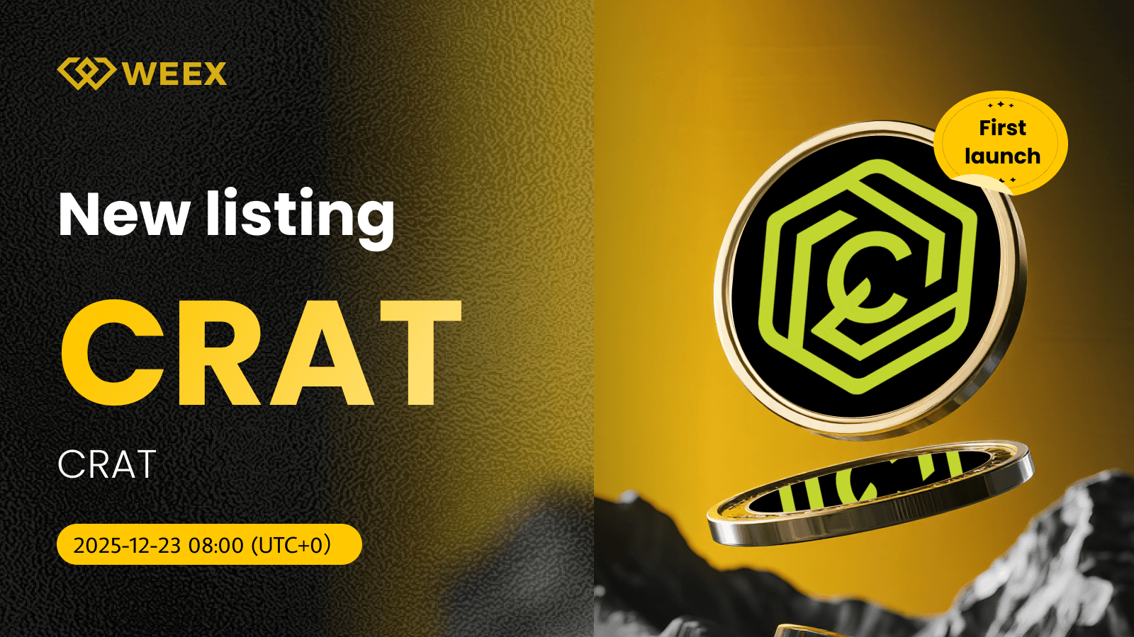 CRAT USDT Trading: CratD2C (CRAT) Coin Lists on WEEX