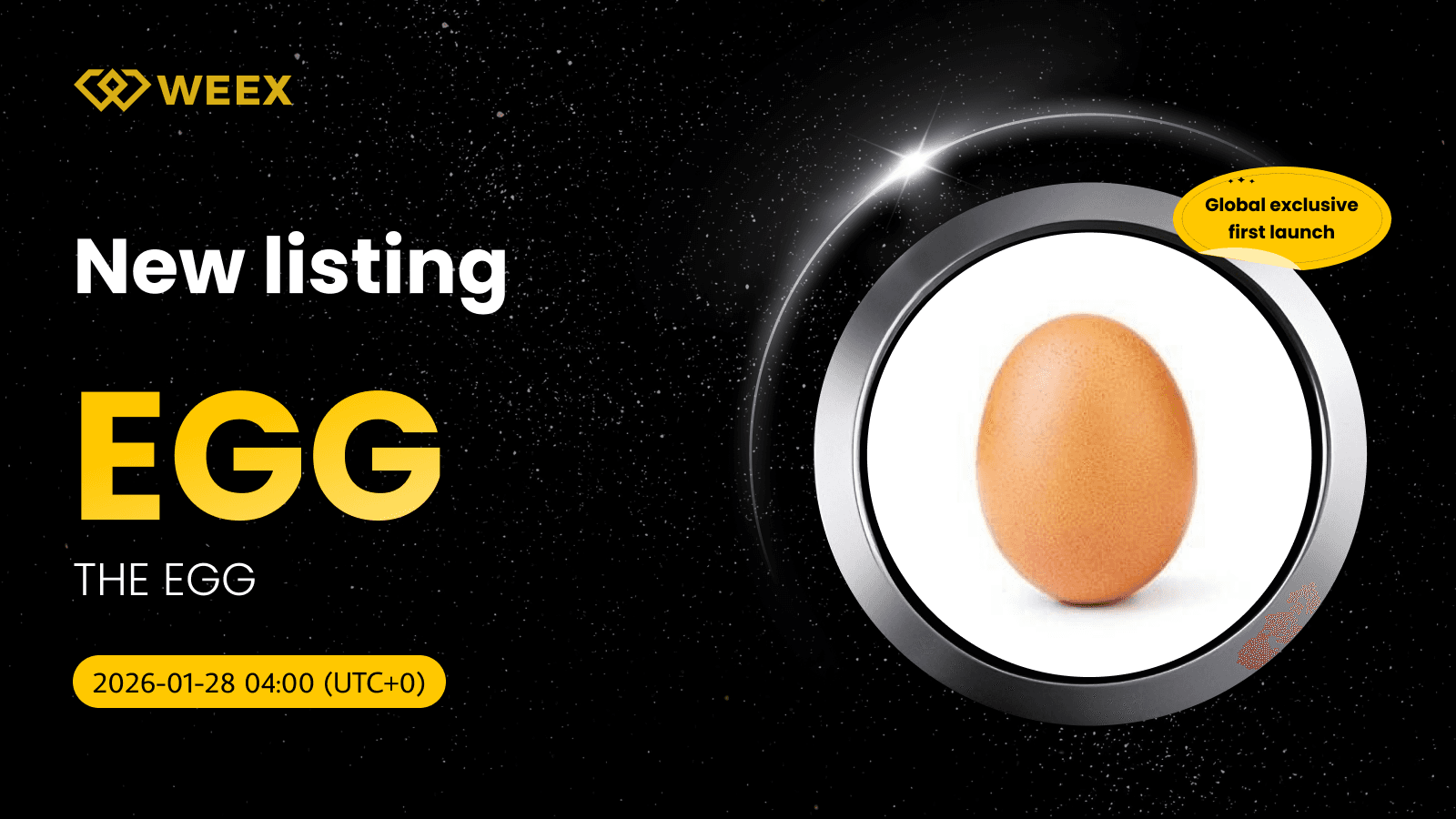 Exklusives Debüt: THE EGG Coin jetzt auf WEEX Spot gelistet