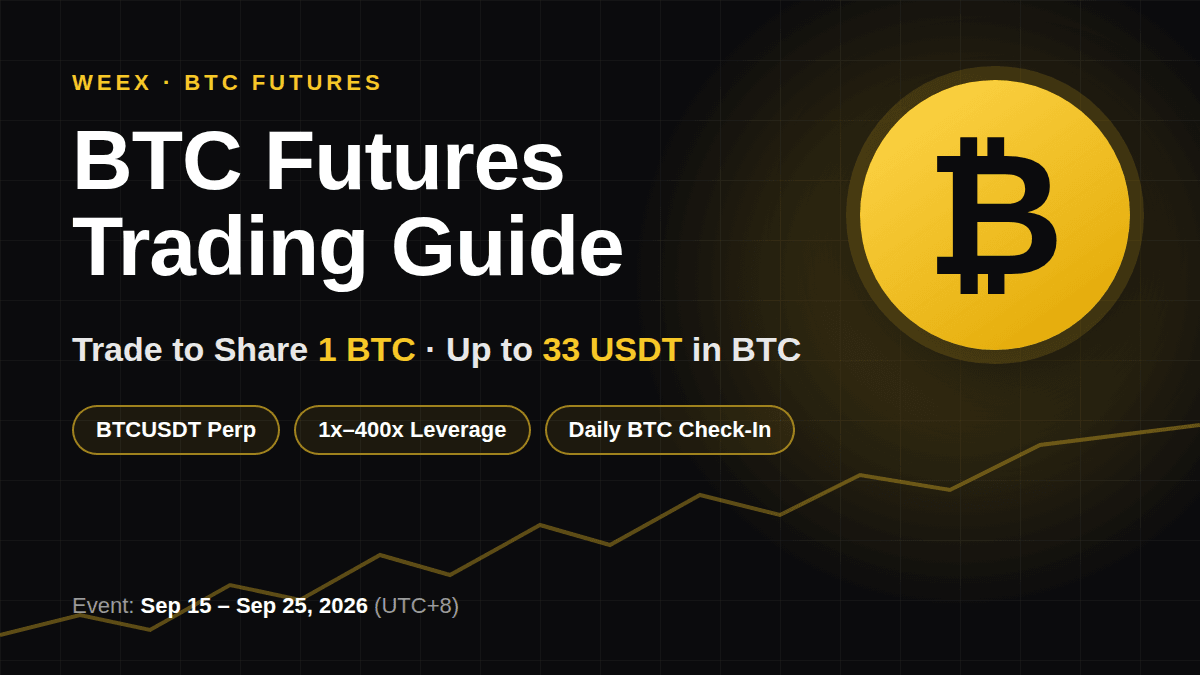 BTC Futures Trading on WEEX: Claim BTC Rewards Before Sep 25