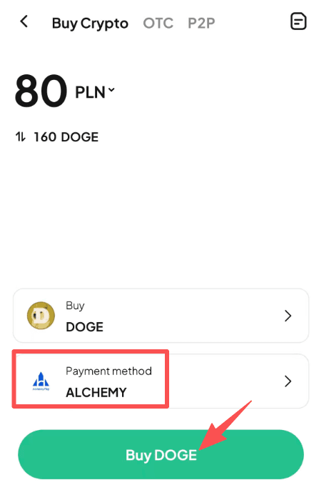 Step4:How to Buy DOGE with PLN on WEEX OTC?  APP Version