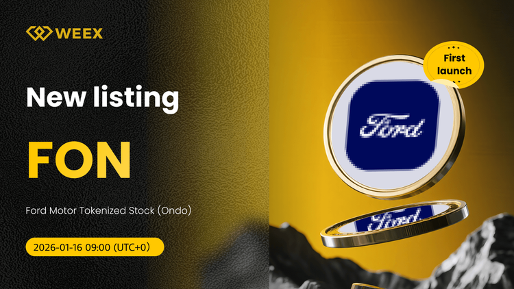 FON USDT jetzt auf WEEX: Handel mit tokenisierten Aktien von Ford Motor (FON)
