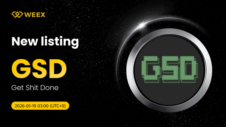 GSD USDT 现在在 WEEX 上:交易 Get Shit Done (GSD) 代币现货